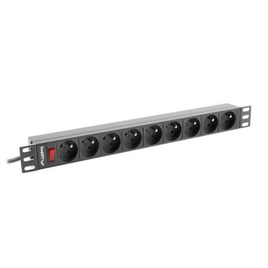 LANBERG Traka za napajanje za RACK 19", 1U, 16A, 9x230V PL